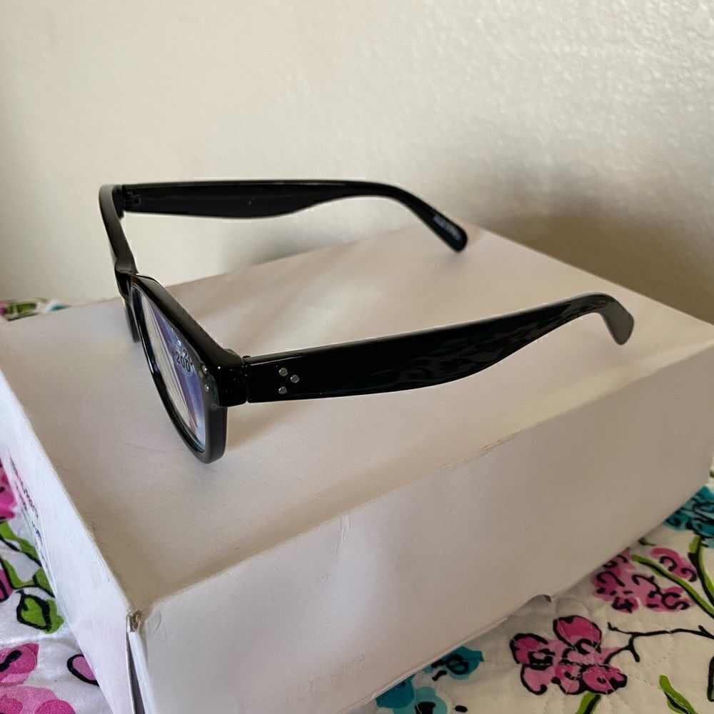💼Black Frame Readers with Blue Light Protection +2.00 Power - Picture 3 of 7
